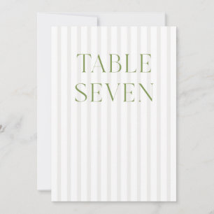 Invitation Classic Sage Vert & Beige Mariage 7 Numéro de tabl