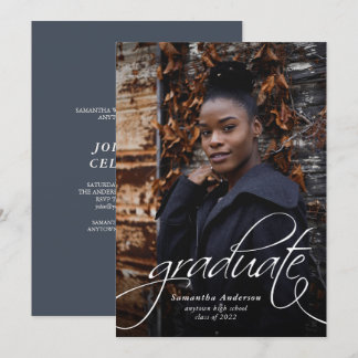 Invitation Classic Script Graduation Party