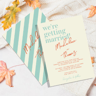 Invitation Classic Summer Pastel Whimsical Script Mariage