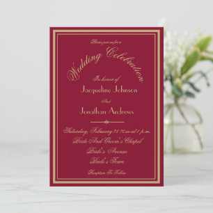 Invitation Classic Tout en un site Web RSVP Courriel Mariage