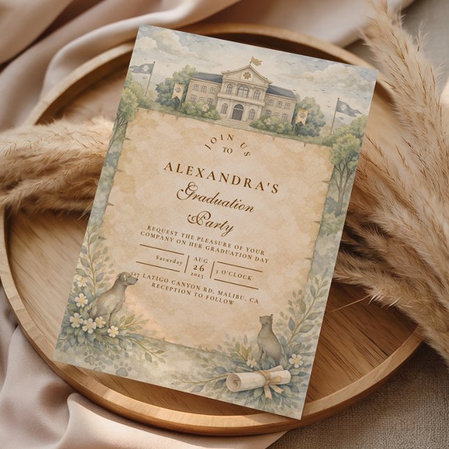 Invitation Classic Veterinary School Graduation (Créateur téléchargé)