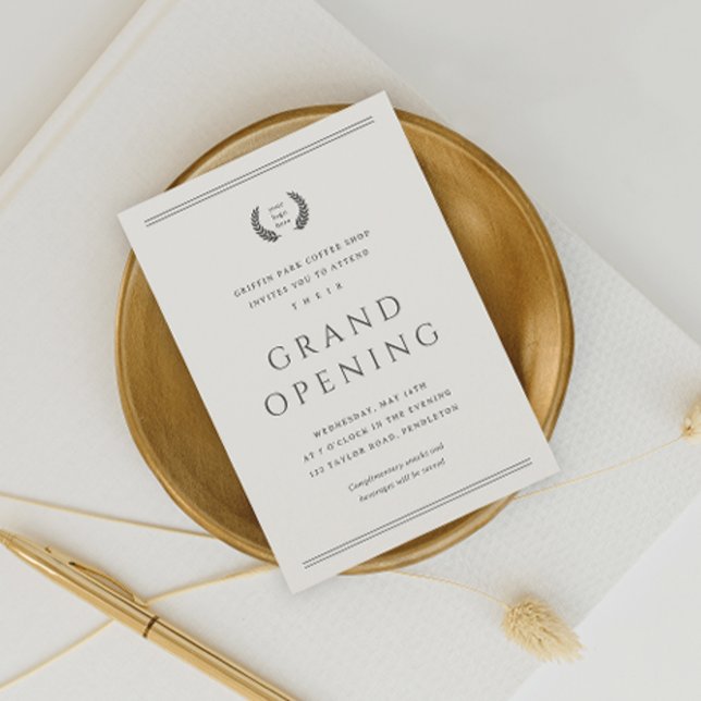 Invitation Classic Votre Logo Ici Business Grand Ouverture (Créateur téléchargé)