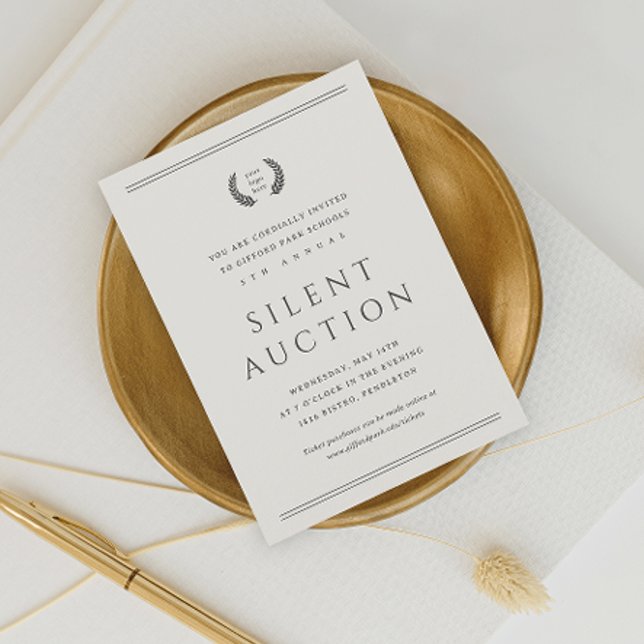 Invitation Classic Your Logo Ici Business Silent Auction (Créateur téléchargé)