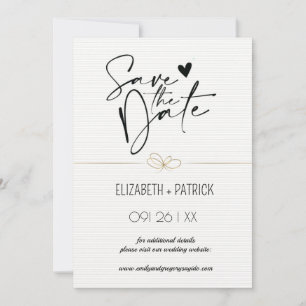 Invitation Classieux minimaliste, hiboux amoureux, sauvez la