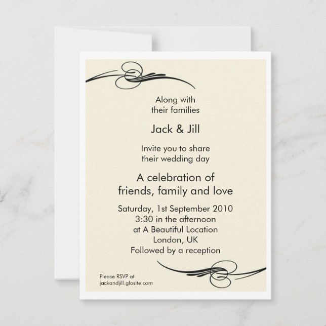 Invitation Classique 4,25x5,25 (Devant)