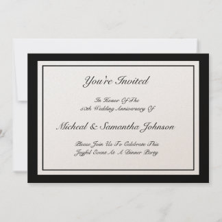 Invitation classique 50e cérémonie des Anniversair