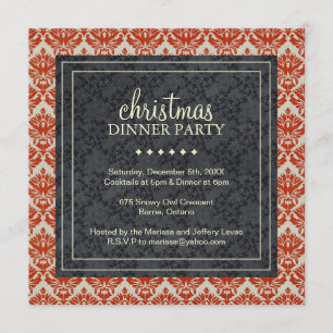 Invitation classique à la fête de Noël