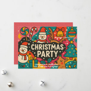 Invitation classique à la fête de Noël - Evénement