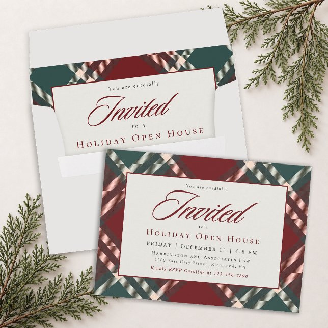 Invitation classique à tartan pour la fête des ent (Créateur téléchargé)