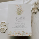Invitation Classique Blush Fleur sauvage douce 16 fête d'anni<br><div class="desc">Cette invitation classique à la fête de 16 ans fleur sauvage doux et roux est parfaite pour un anniversaire moderne. Le design présente gracieusement et élégante aquarelle à la main des fleurs sauvages blush,  rose,  multicolore soigneusement arrangés en bouquets attrayants.</div>