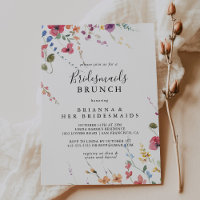 Classique Colorful Wild Bridesmaids Brunch Douche