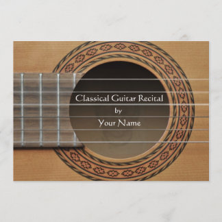 Invitation classique de considérant de guitare