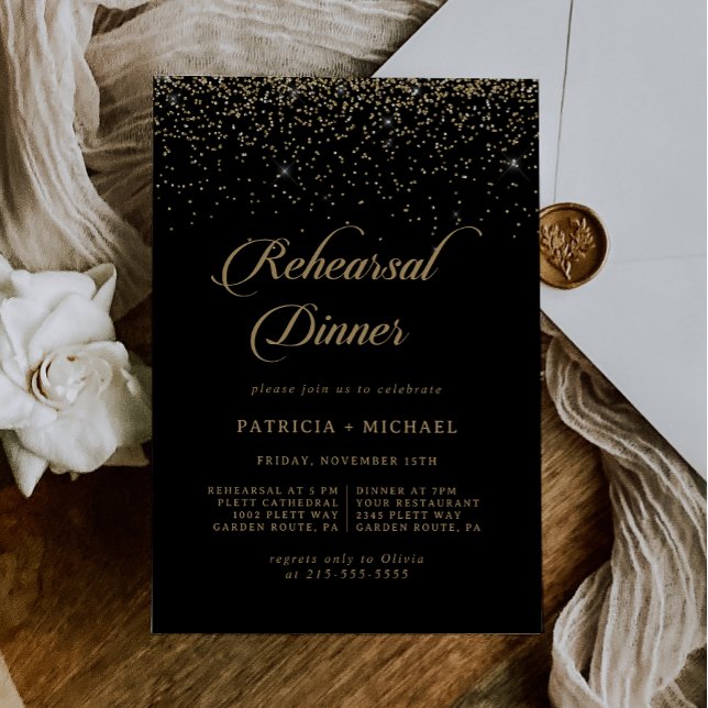 Invitation classique de dîner de répétition de mar (Créateur téléchargé)
