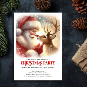 Invitation classique de fête de Noël avec le Père