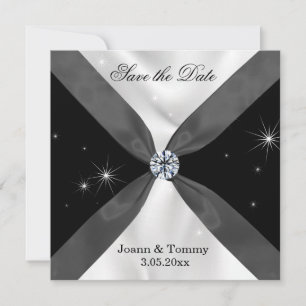 Invitation classique de la trempe noire et blanche