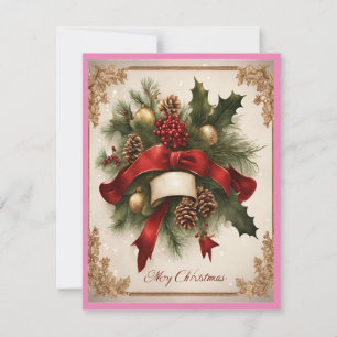 Invitation Classique de Noël ClassiqueVacances Traditionnelle