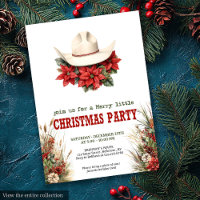 Invitation classique de Noël de country cowboy