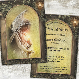 Invitation classique de service funéraire photo