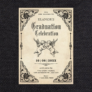 Invitation Classique diplômé vintage