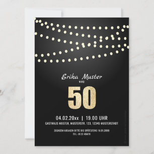 Invitation classique & élégante 50e anniversaire