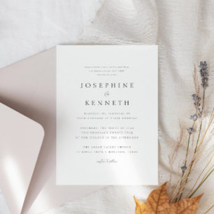 Invitation Classique Élégante Bible Verse Mariage chrétien