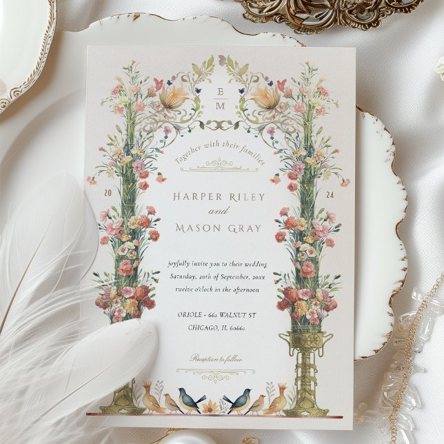 Invitation classique Enchanted Garden Wedding (Créateur téléchargé)