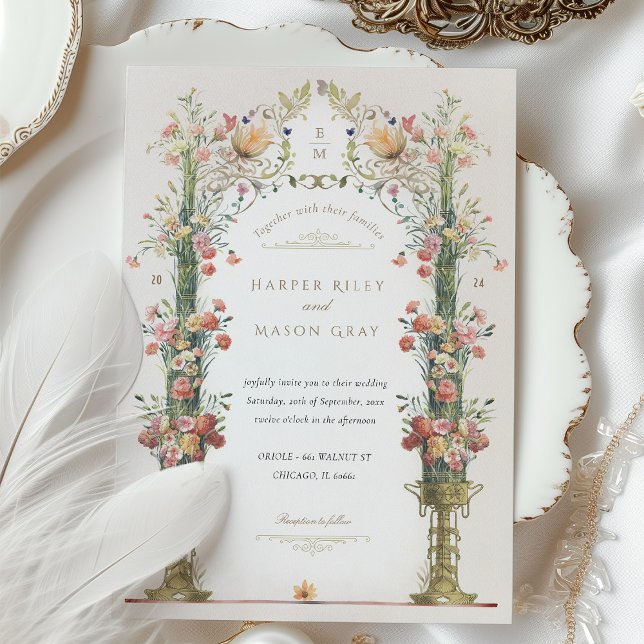 Invitation classique Enchanted Garden Wedding (Créateur téléchargé)