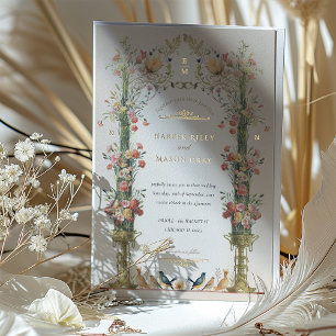 Invitation classique Enchanted Garden Wedding