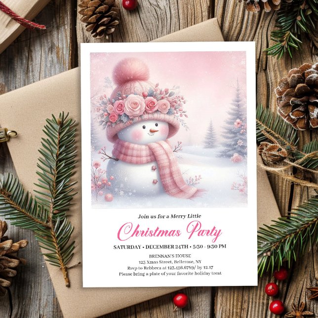 Invitation Classique forêt enneigée enfants téléchargement nu (Classic Snowy Forest Kids Digital Download Christmas Invitation

)