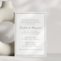 Classique Mariage RSVP avec Bordure Marron et Écri