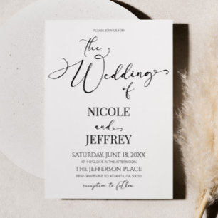 Invitation Classique moderne minimaliste minimaliste simple M