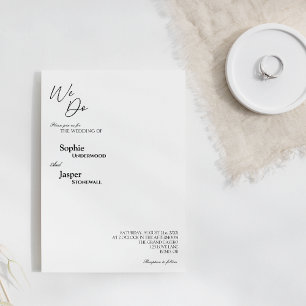 Invitation Classique moderne Nous faisons Mariage