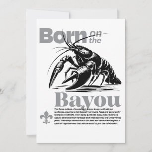 Invitation Classique Né sur les Vibes Bayou Cajun