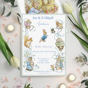 Invitation classique pour Baby Shower sur le thème