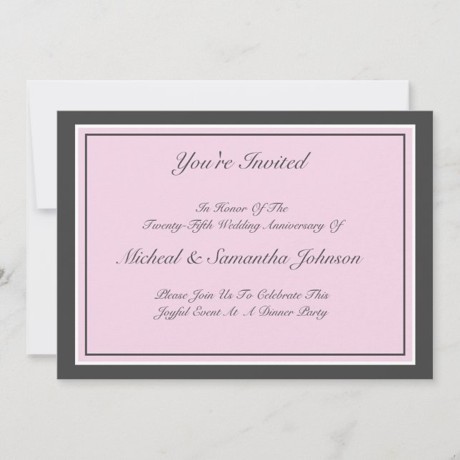 Invitation Classique pour une Fête d'Anniversaire  (Devant)