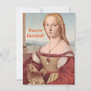 Invitation Classique Raphael Lady et Unicorn