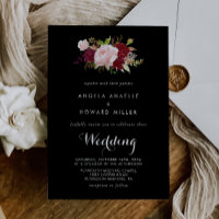 Classique Tropical Noir Bourgogne Mariage