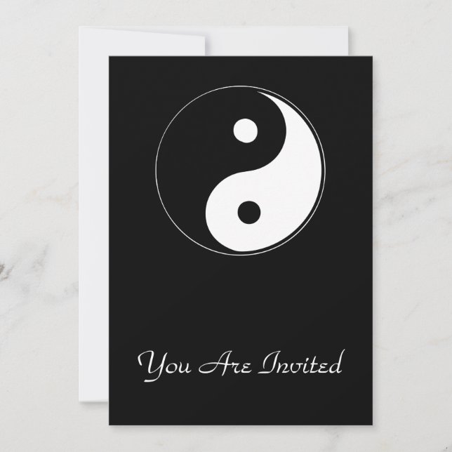 Invitation Classique Yin Yang (Devant)