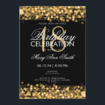 Invitation Classy 18th Birthday Party Sparkles Gold<br><div class="desc">Elégant et classe 18e anniversaire fête étincelle modèle d'invitation Gold. Avec lumières,  cordes et étincelles. Produits correspondants disponibles.</div>