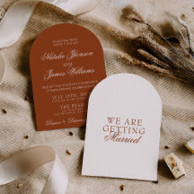 Classy Arch Burnt Orange Boho Terracotta Wedding