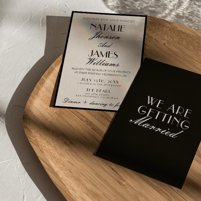 Invitation Classy Black White Old Money Luxury Fancy Wedding (Créateur téléchargé)