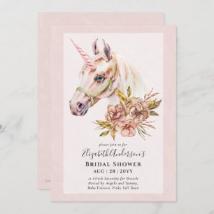 Invitation Classy BOHO Unicorn Fête des mariées Déjeuner Invi