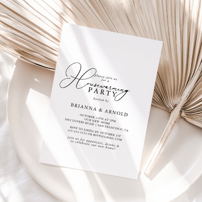 Invitation Classy Chic Minimalist House Party (Créateur téléchargé)