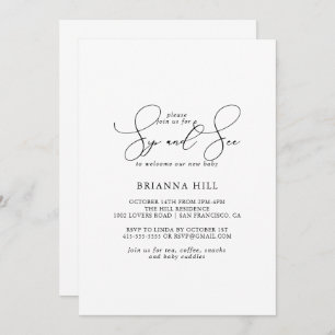 Invitation Classy Chic Minimalist Sip et voir
