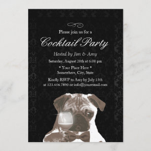 Invitation Classy Damask House Cocktail Party