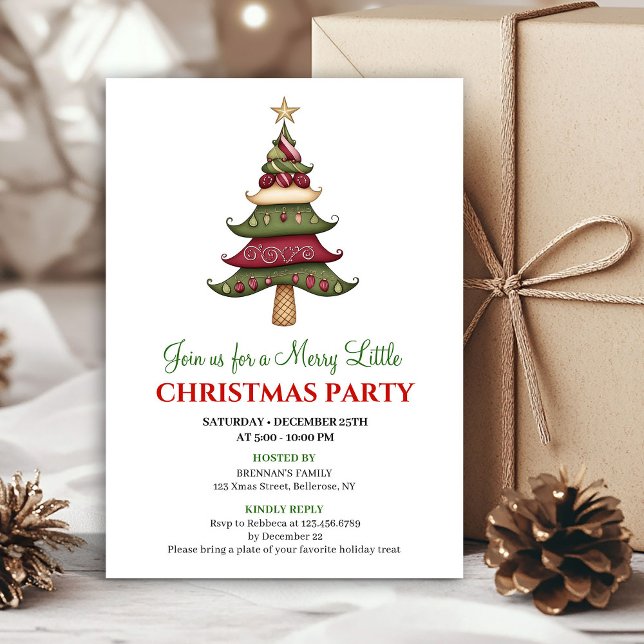 Invitation Classy designer Christmas tree Christmas invites (Classy designer Christmas tree Christmas invitation)