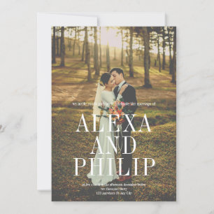 Invitation Classy Elegant Big Photo Mariage