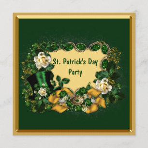 Invitation Classy Green & Gold St. Patrick's Day Party