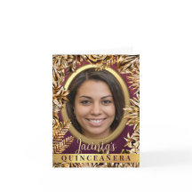 Classy Luxury Gold Floral Photo personnalisée Quin