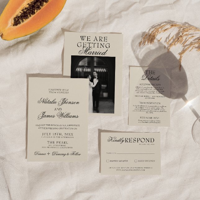 Invitation Classy Old Money Whimsical Retro Fancy Wedding (Créateur téléchargé)
